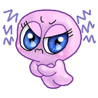 😠 enojado, dibujos animados, pegatina, lindo, ilustración telegram sticker
