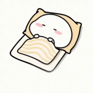 😂 cartone animato, sonno, stanco, letto, cuscino telegram sticker
