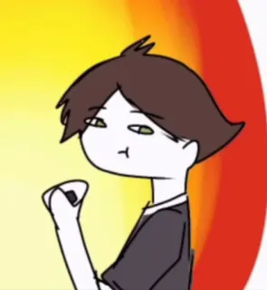 😞 desenho animado, anime, personagem, desenho, esboço telegram sticker