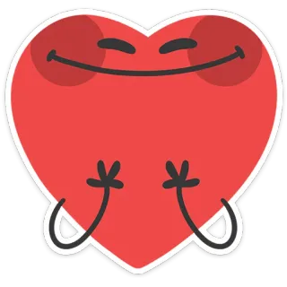 ❤️ cuore, amore, cartone animato, carino, felice whatsapp sticker