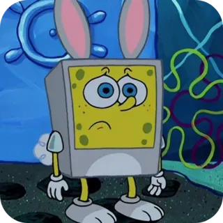 🐰 SpongeBob SquarePants SpongeBob, Cartoon, Hase, Figur, Ostern, animiert telegram sticker