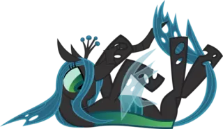 😰 Queen Chrysalis My Little Pony My Little Pony, Rainha Chrysalis, desenho animado, animação telegram sticker
