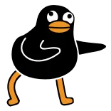 👉 kreskówka, kaczka, ptak, humor telegram sticker