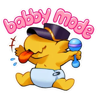 👼 babby mode bebé, lindo, gracioso, modo, infante, jugando telegram sticker