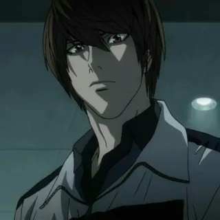 ⚖ Light Yagami Death Note Anime, Manga, Mort, Note, Protagoniste telegram sticker