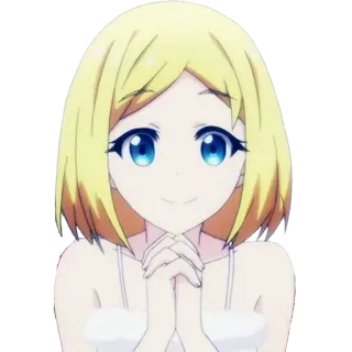 🙏 Аниме, Мультфильм, Девушка, Персонаж, Милый telegram sticker