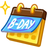 π B-DAY verjaardag, kalender, viering, evenement, vrolijk, jubileum telegram sticker