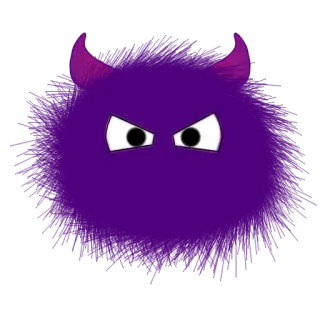 👿 monster, devil, purple, demon, cartoon whatsapp sticker