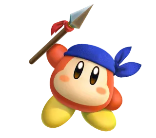 👒 Bandana Waddle Dee Kirby gra wideo, Nintendo, bandana, Waddle Dee, włócznia, pomarańczowy telegram sticker