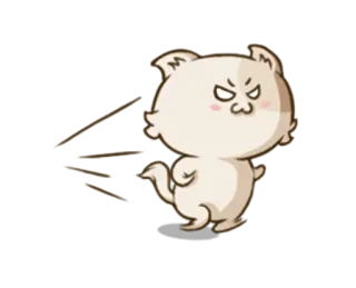 🏃 zły, kot, słodki, kreskówka, zwierzę, naklejka telegram sticker