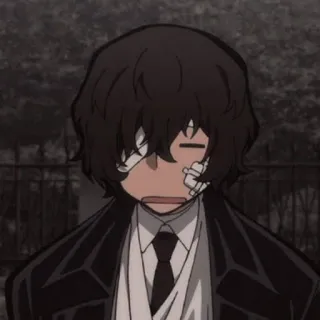 🖤 Osamu Dazai Bungou Stray Dogs Anime, Postać, Bandaże, Dazai, Bungou Stray Dogs telegram sticker