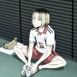 🧼 Kozume Kenma Haikyuu!! Anime, Postać, Kozume Kenma, Haikyuu, Siatkówka, Kreskówka telegram sticker