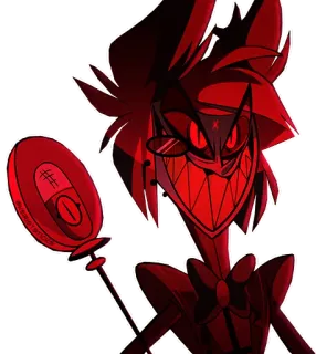 😈 Alastor Hazbin Hotel iblis, Hazbin Hotel, Alastor, iblis radio, kartun telegram sticker