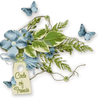 🌹 Circle of Friends цветы, бабочки, дружба, цветочный, декоративный, природа telegram sticker