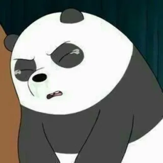 ✨ Panda We Bare Bears Panda, We Bare Bears, Dibujos animados, Triste, Llorando telegram sticker