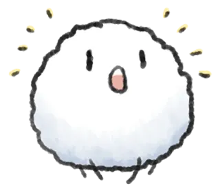 💭 かわいい, ショック, びっくり, ふわふわ, アニメ, キャラクター telegram sticker