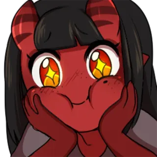 🤩 Anime, Démon, Mignon, Diable, Fille, Dessin animé telegram sticker