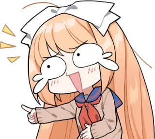 😂 Anime, Desenho animado, Expressão, Bobo, Engraçado, Maid, Chibi telegram sticker