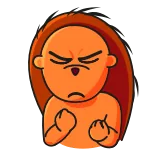 🖕 cartoon, anger, mood, hedgehog, character whatsapp sticker