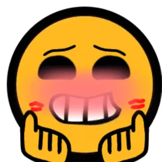 ☺️ emoji, blush, cute, kiss, yellow telegram sticker