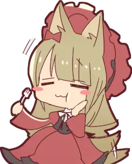 🍽️ Anime, Niedlich, Essen, Gabel, Chibi, Cartoon, Kawaii telegram sticker