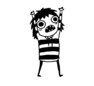 😍 Desenho animado, Personagem, Preto e branco, Pessoa, Boneco palito, Emocional telegram sticker
