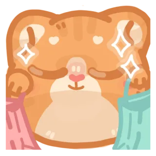 🛍 кот, шопинг, милый, мультфильм whatsapp sticker