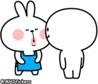 😗 @MHStickers กระต่าย, การ์ตูน, น่ารัก, คาวาอิ, สติกเกอร์ telegram sticker