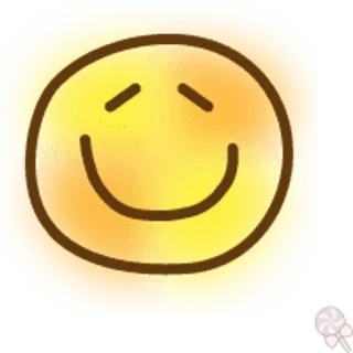 🍥 faccina, felice, emoji, giallo, cartone animato, semplice, scarabocchio telegram sticker