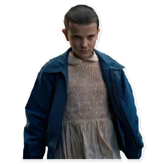 😠 Eleven Stranger Things Elf, Stranger Things, Personage, Meisje whatsapp sticker
