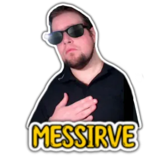 😎 MESSIRVE pria, kacamata hitam, keren, meme telegram sticker