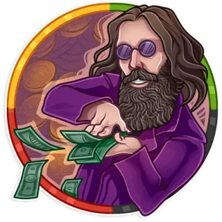 💴 money, man, cash, wealth, success, finance, currency, profit telegram sticker