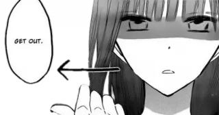 🔥 GET OUT. Anime, Manga, Fuera, Enojada, Mujer telegram sticker