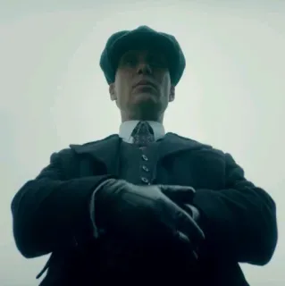 😐 Thomas Shelby Peaky Blinders Thomas Shelby, Peaky Blinders, Cillian Murphy, Gangster, Birmingham, 1920er telegram sticker