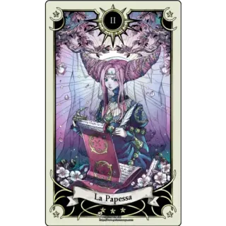 💮 La Papessa tarot, the high priestess, card, occult telegram sticker