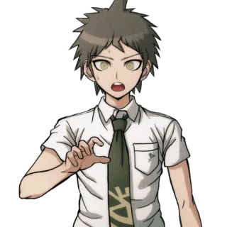 😳 Hajime Hinata Danganronpa Anime, Video game, Danganronpa, Hajime Hinata whatsapp sticker
