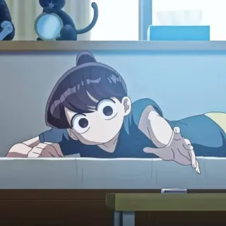 😶 Komi Shouko Komi Can't Communicate 애니메이션, 만화, 코미 양은 커뮤증입니다, 코미 쇼코, 귀여운, 캐릭터, 만화 telegram sticker