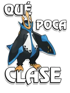 😒 QUÉ POCA CLASE pokemon, plinfa, impoleon, cartoon, tier, aufkleber whatsapp sticker
