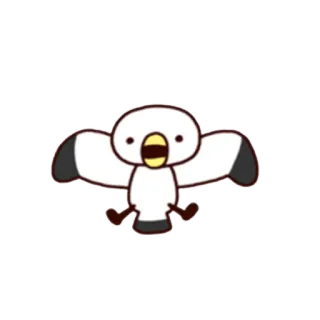 🐓 bird, seagull, cute, cartoon, animal telegram sticker