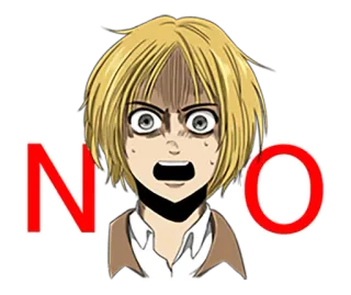😣 Armin Arlert Attack on Titan NO Anime, Mangá, chocado, Armin, Attack on Titan telegram sticker