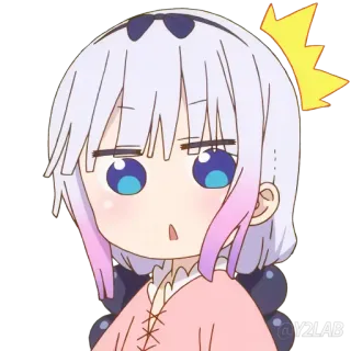 😲 Kanna Kamui Miss Kobayashi's Dragon Maid Anime, Kanna, Kanna Kamui, Dragon Maid, Lindo, Pegatina whatsapp sticker