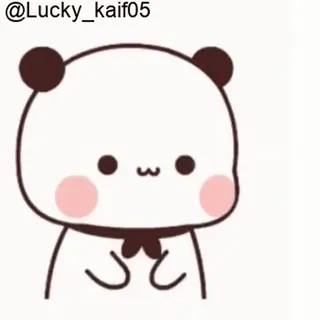 🤷‍♂ @Lucky_kaif05 Panda, Mignon, Dessin animé, Animal telegram sticker