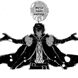 🙋‍♂️ We've been waiting. anime, manga, waiting, quote, character, illustration telegram sticker