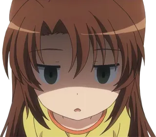 😶 Anime, Mädchen, gelangweilt, süß, Cartoon whatsapp sticker