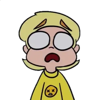 😮 Мультфильм, Грустный, Шокирован, Желтый, Выражение whatsapp sticker