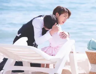 👨‍👧 Strand, Umarmung, Freundschaft, Sommer, Entspannung telegram sticker