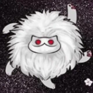 😳 potwór, puszysty, stworzenie, zwierzę, fantasy telegram sticker