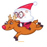 🏃‍♂️ Santa Claus Santa, reindeer, Christmas, holiday, cartoon telegram sticker
