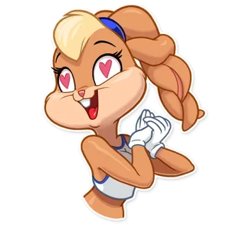 😍 Lola Bunny Space Jam conejo, dibujos animados, amor, baloncesto, lindo telegram sticker