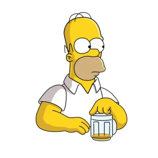 🍺 Homer Simpson The Simpsons Homer Simpson, Bia, Phim hoạt hình, Đồ uống, Simpsons telegram sticker